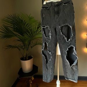 BDG Urban Outfitters Black Torn Mom Jeans